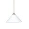 Besa Lighting Kona Cord Pendant, White, Satin Nickel Finish, 1x50W Halogen 1XT-117607-SN - alternate 1